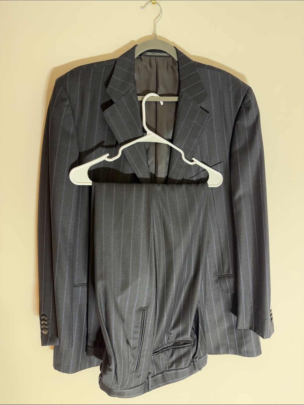 Ermenegildo Zegna Charcoal Pinstripe Two-Piece Suit